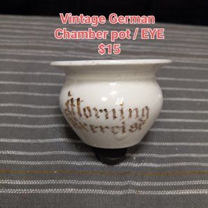 VINTAGE GERMAN CHAMBER POT WITH THE EYE